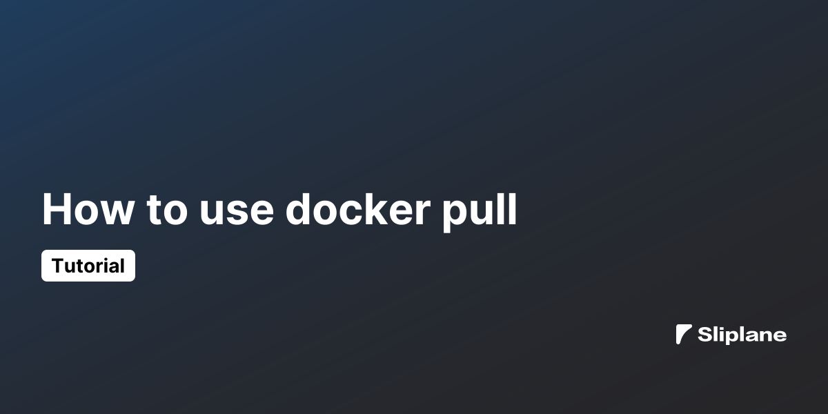How to use docker pull
