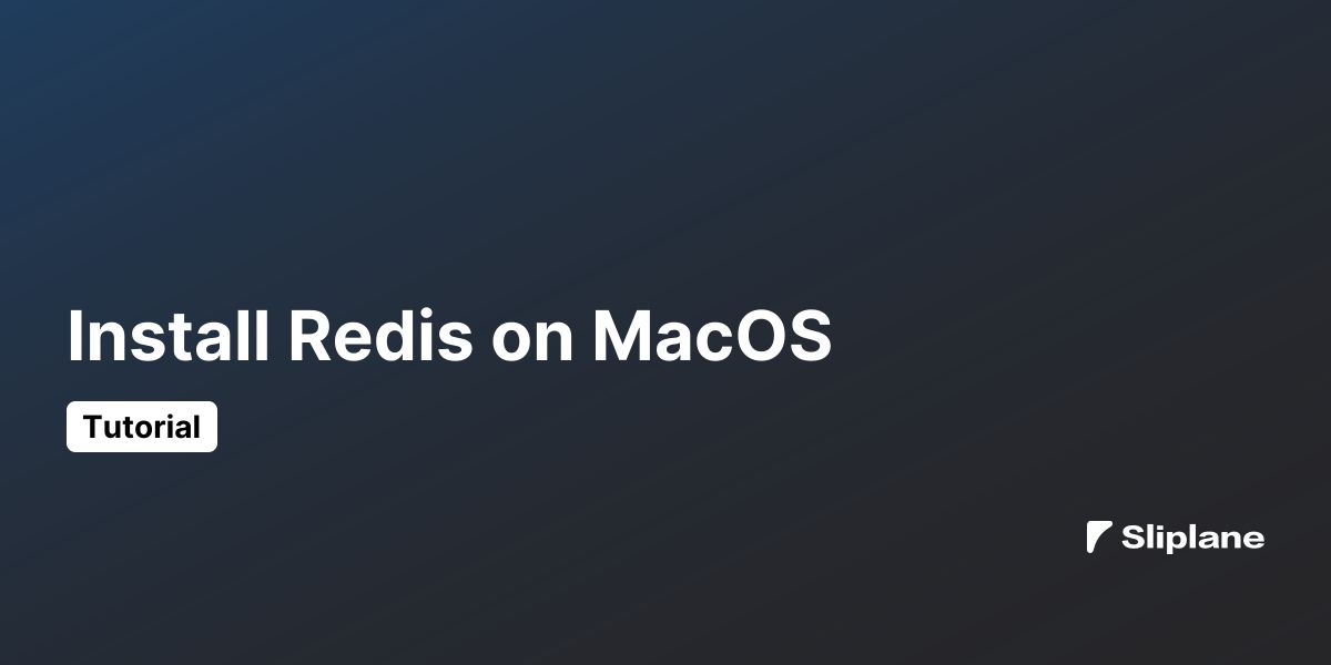 Install Redis on MacOS